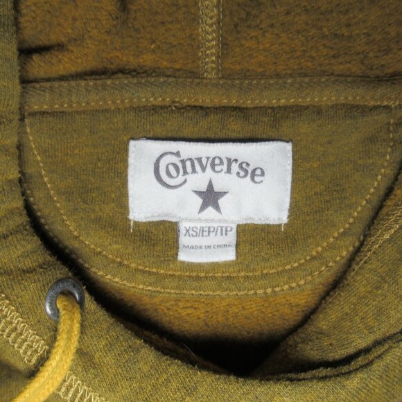 ✨Converse Heathered Mustard Yellow Quarter-Zip Hoodie | Size XS - Picture 9 of 13